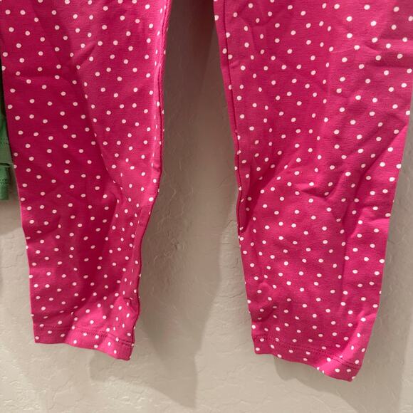 NWT Kite Green Appliqué Bird Long Sleeve Shirt & Pink Polka Dot Leggings Outfit - Picture 6 of 8